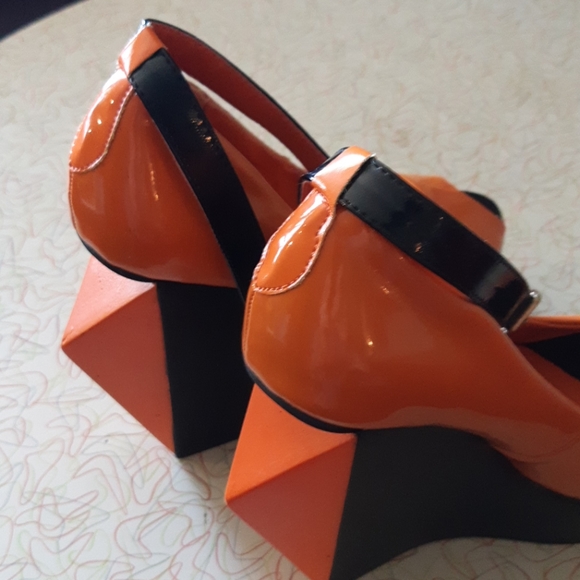 Orange platform wedges - Picture 7 of 7